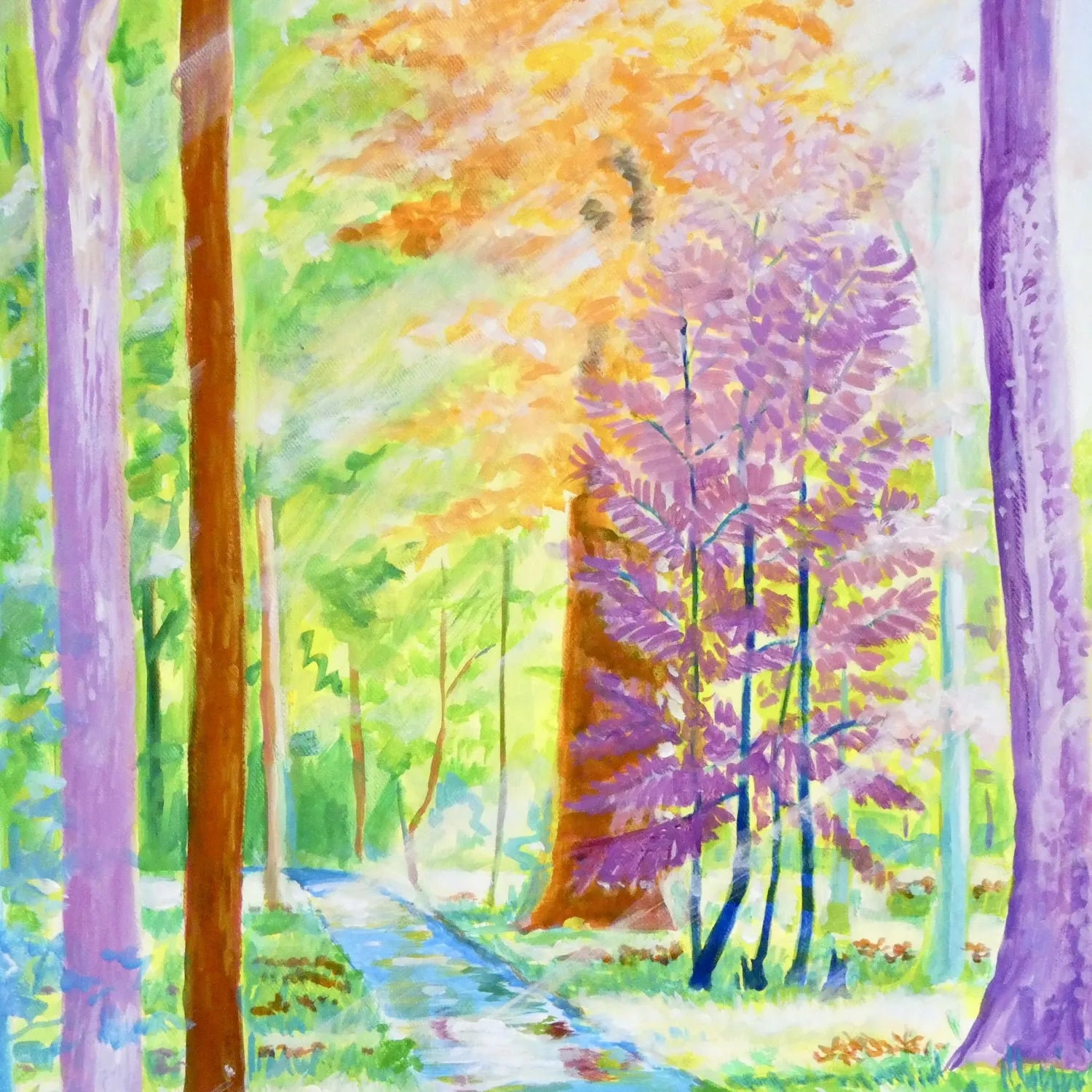 色彩の森 静かな川